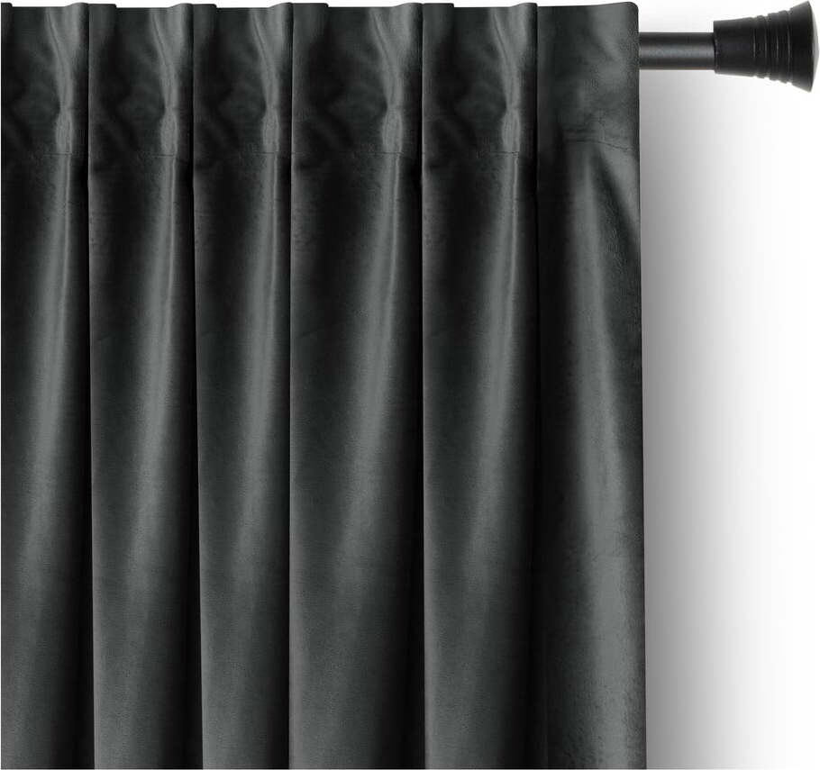 Šedý sametový dimout závěs 140x270 cm – Restilo