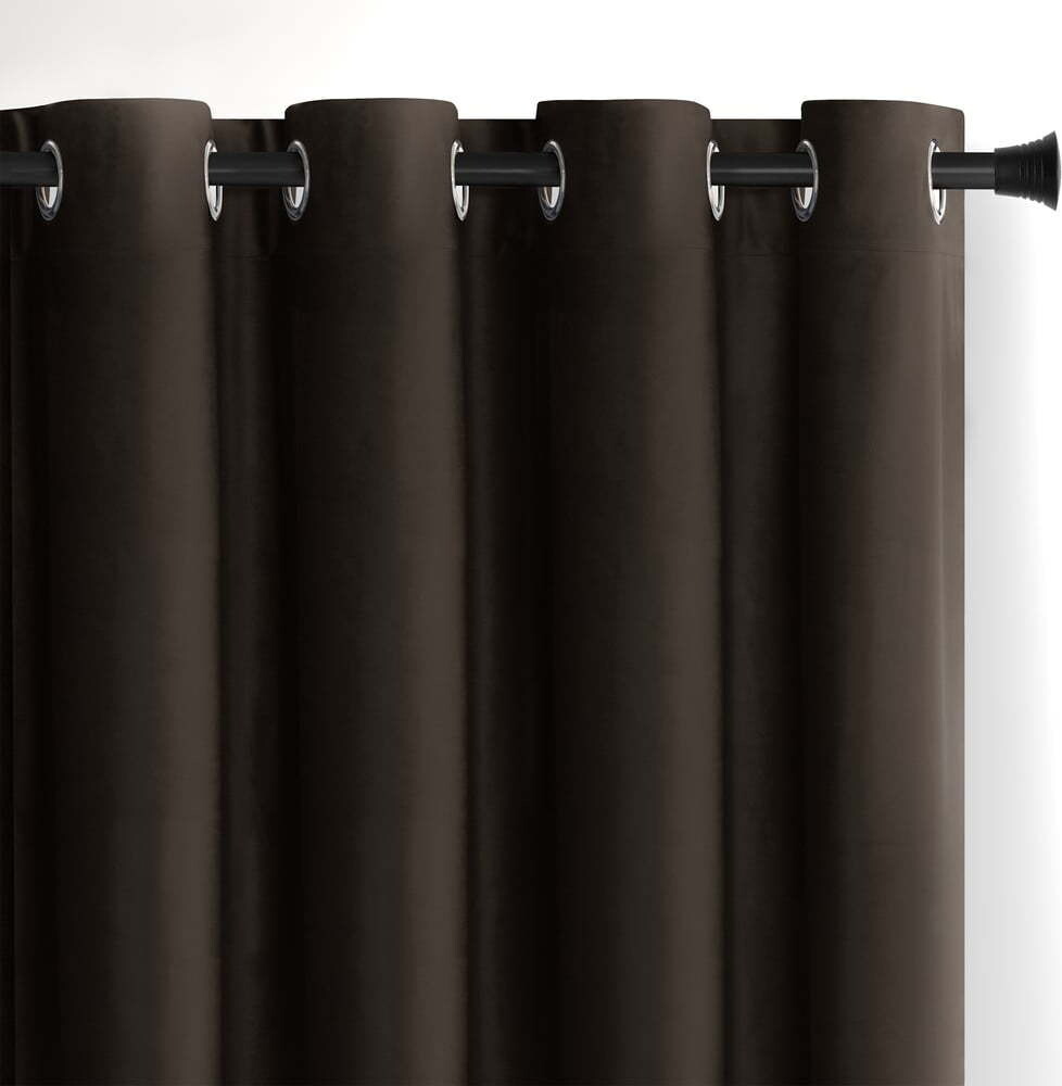 Hnědý sametový dimout závěs 140x245 cm – Restilo