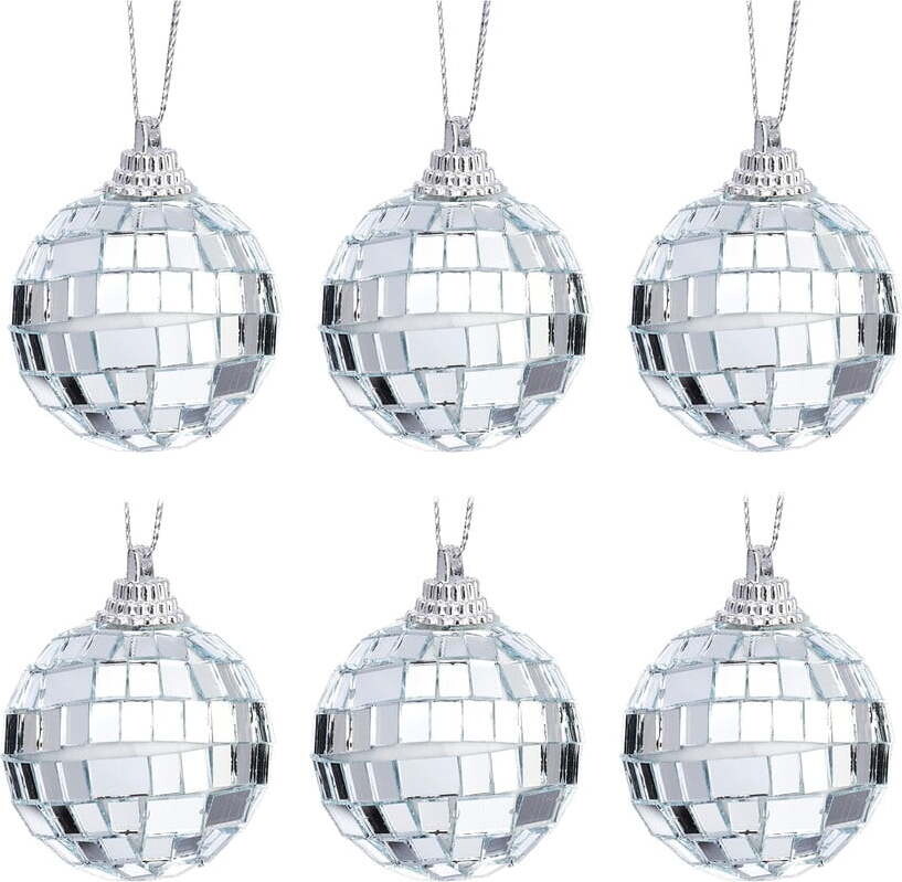 Plastové vánoční koule v sadě 6 ks ø 4 cm Mirror Ball Mini – Sass & Belle