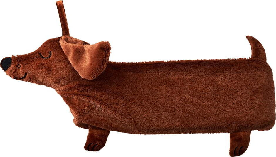 Hnědý termofor z mikroplyše 850 ml Dachshund – Sass & Belle