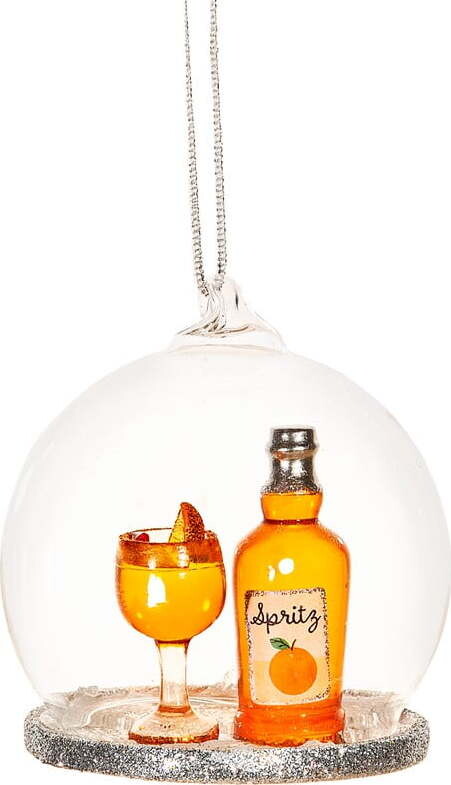 Skleněná ručně vyrobená vánoční ozdoba ø 8 cm Christmas Spritz – Sass & Belle