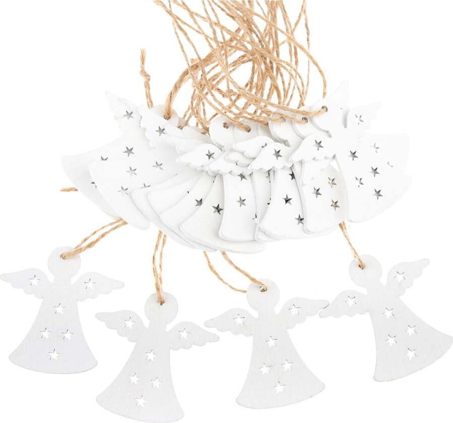 Dřevěné vánoční ozdoby v sadě 18 ks Angels – Dakls