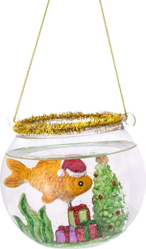 Skleněná ručně vyrobená vánoční koule ø 8 cm Fish Bowl – Sass & Belle