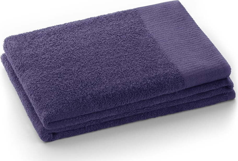 Fialový froté bavlněný ručník 30x50 cm Amari – Restilo