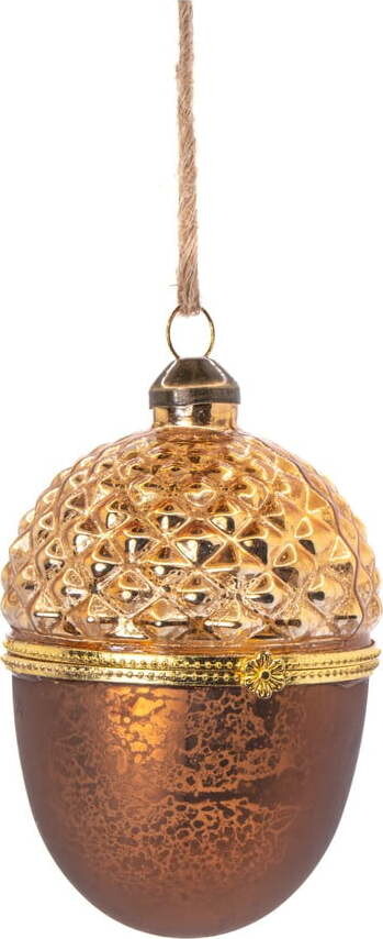 Skleněná ručně vyrobená vánoční ozdoba ø 6 cm Acorn – Sass & Belle