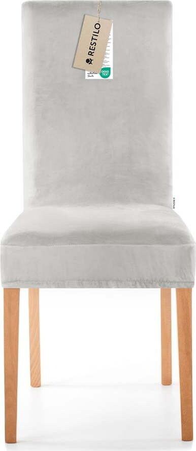Světle šedý napínací potah na židli 48 cm Sento – Restilo