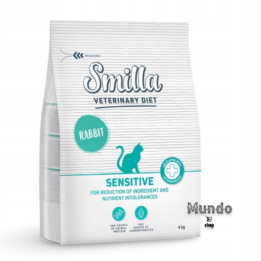 Smilla Veterinary Diet Sensitive s králíkem - výhodné balení: 2 x 4 kg