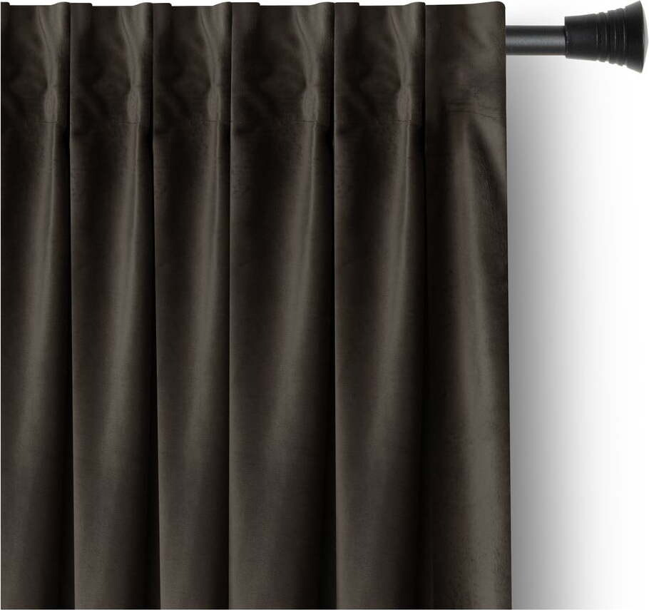 Hnědý sametový dimout závěs 140x270 cm – Restilo