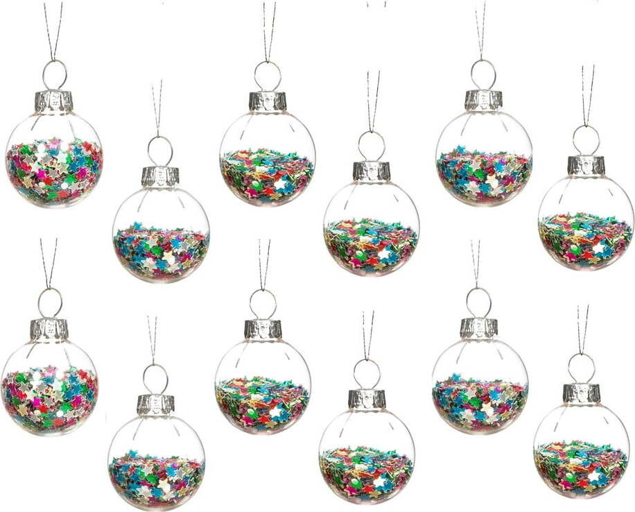 Skleněné vánoční koule v sadě 12 ks ø 3 cm Disco Stars Mini – Sass & Belle
