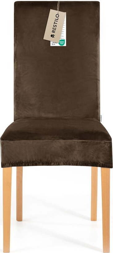 Hnědý napínací potah na židli 48 cm Sento – Restilo