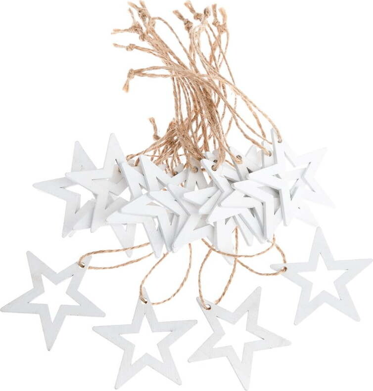 Dřevěné vánoční ozdoby v sadě 18 ks Stars – Dakls