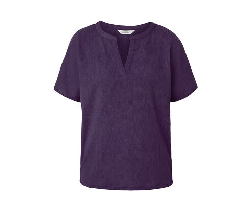 Tchibo - Strukturovaná halenka s krátkým rukávem - pro ženy - vel. 36 - barva: fialová