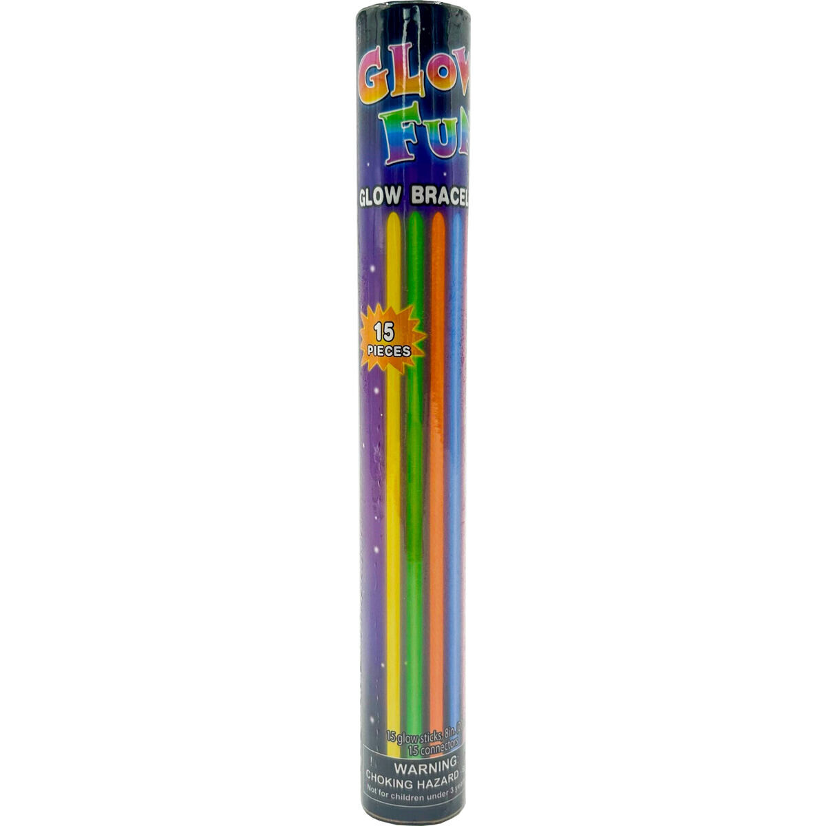 GLUMI Svítící náramky - 15 ks, velikost 20 cm