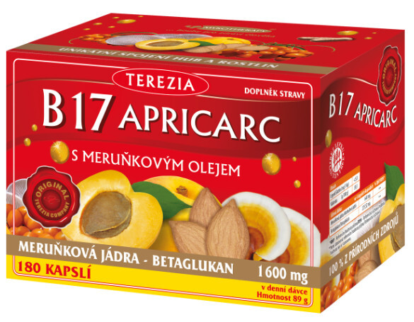 TEREZIA B17 Apricarc s meruňkovým olejem 180 kapslí