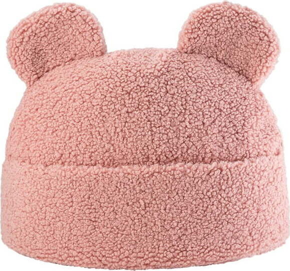 Růžový dětský pohovkový polštář z textilie bouclé Teddy Pouch – Wigiwama
