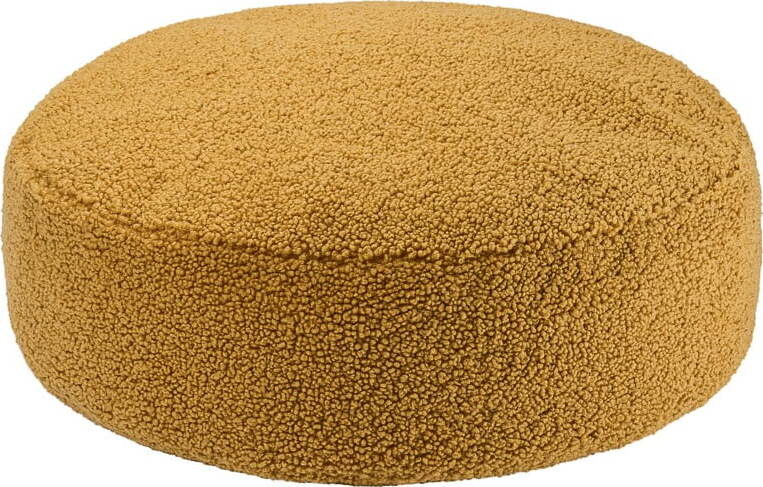 Hnědý dětský sedací vak z textilie bouclé Round – Wigiwama