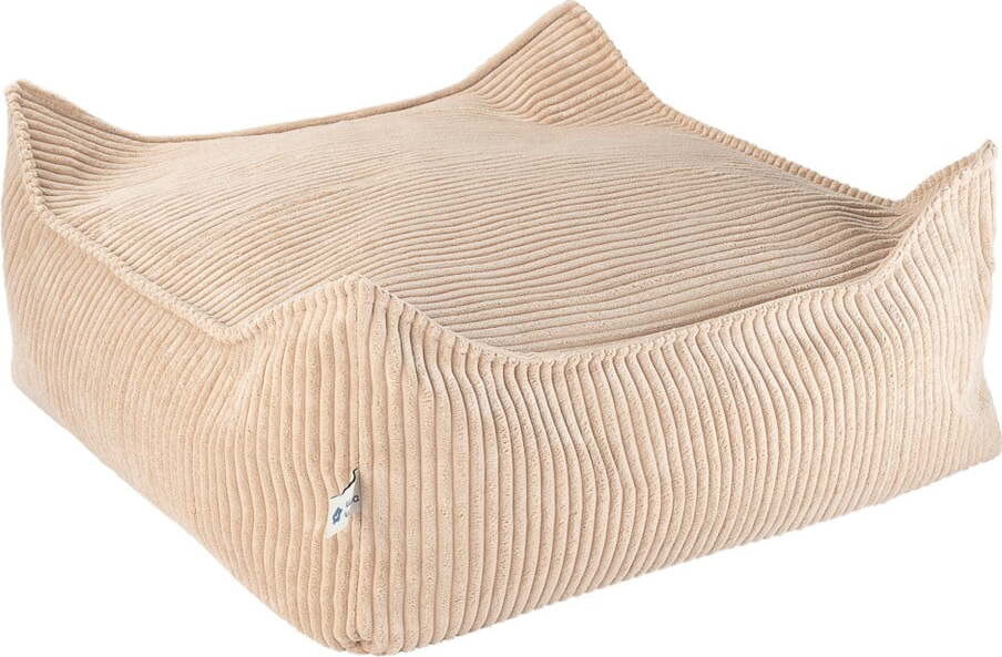 Světle hnědý manšestrový dětský sedací vak Square – Wigiwama