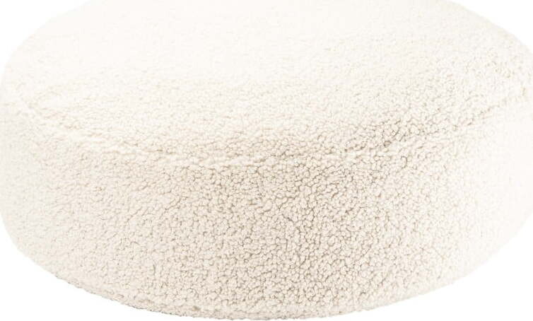 Krémový dětský sedací vak z textilie bouclé Round – Wigiwama