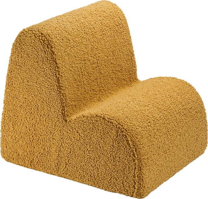 Hnědé dětské křesílko z textilie bouclé Cloud – Wigiwama