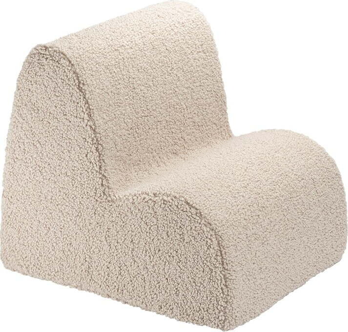 Světle hnědé dětské křesílko z textilie bouclé Cloud – Wigiwama