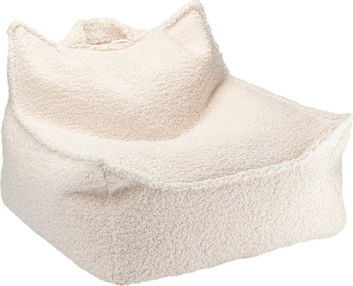 Krémový dětský sedací vak z textilie bouclé Chair – Wigiwama