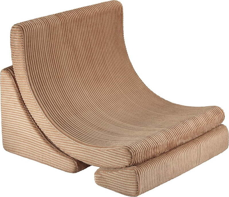 Hnědé manšestrové dětské křesílko Moon – Wigiwama