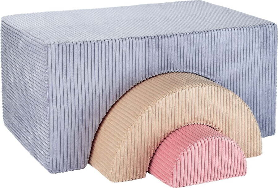 Modrý manšestrový dětský puf Rainbow – Wigiwama