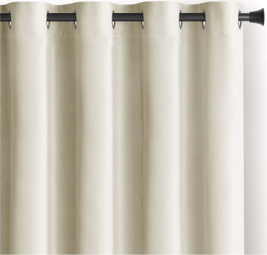Krémový sametový dimout závěs 140x270 cm Eyelets – Restilo