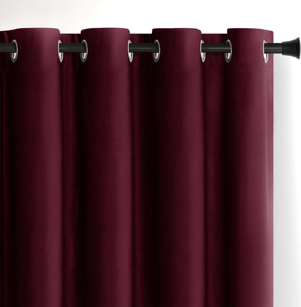 Vínový sametový dimout závěs 140x245 cm Eyelets – Restilo