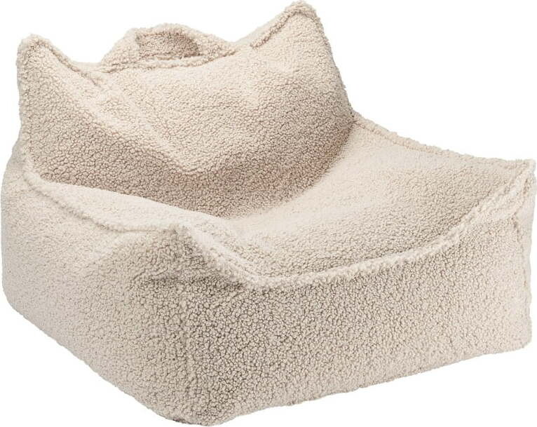 Světle hnědý dětský sedací vak z textilie bouclé Chair – Wigiwama