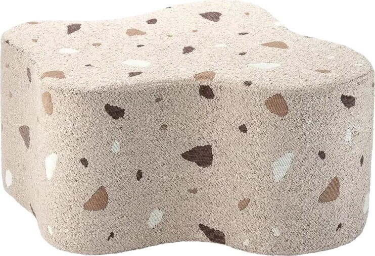Světle hnědý dětský puf z textilie bouclé/žinylkový Terrazzo Cloud – Wigiwama