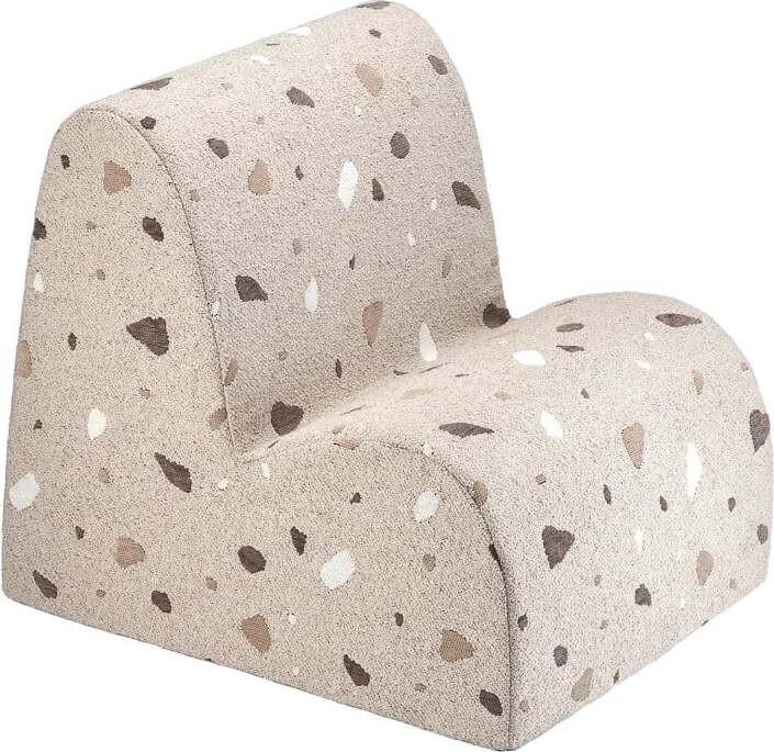 Světle hnědé dětské křesílko z textilie bouclé/žinylkové Terrazzo Cloud – Wigiwama
