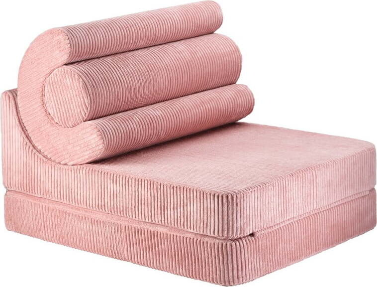 Růžové manšestrové dětské křesílko Flipster – Wigiwama