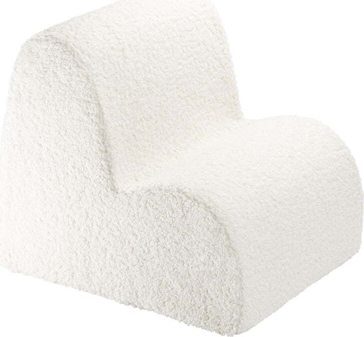 Krémové dětské křesílko z textilie bouclé Cloud – Wigiwama