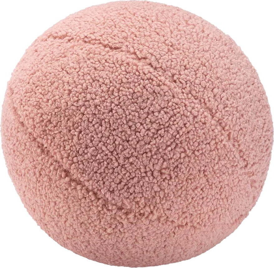 Růžový dětský pohovkový polštář z textilie bouclé Ball – Wigiwama