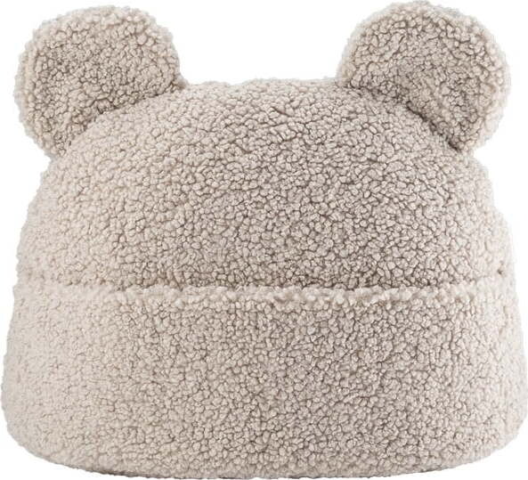 Světle hnědý dětský pohovkový polštář z textilie bouclé Teddy Pouch – Wigiwama