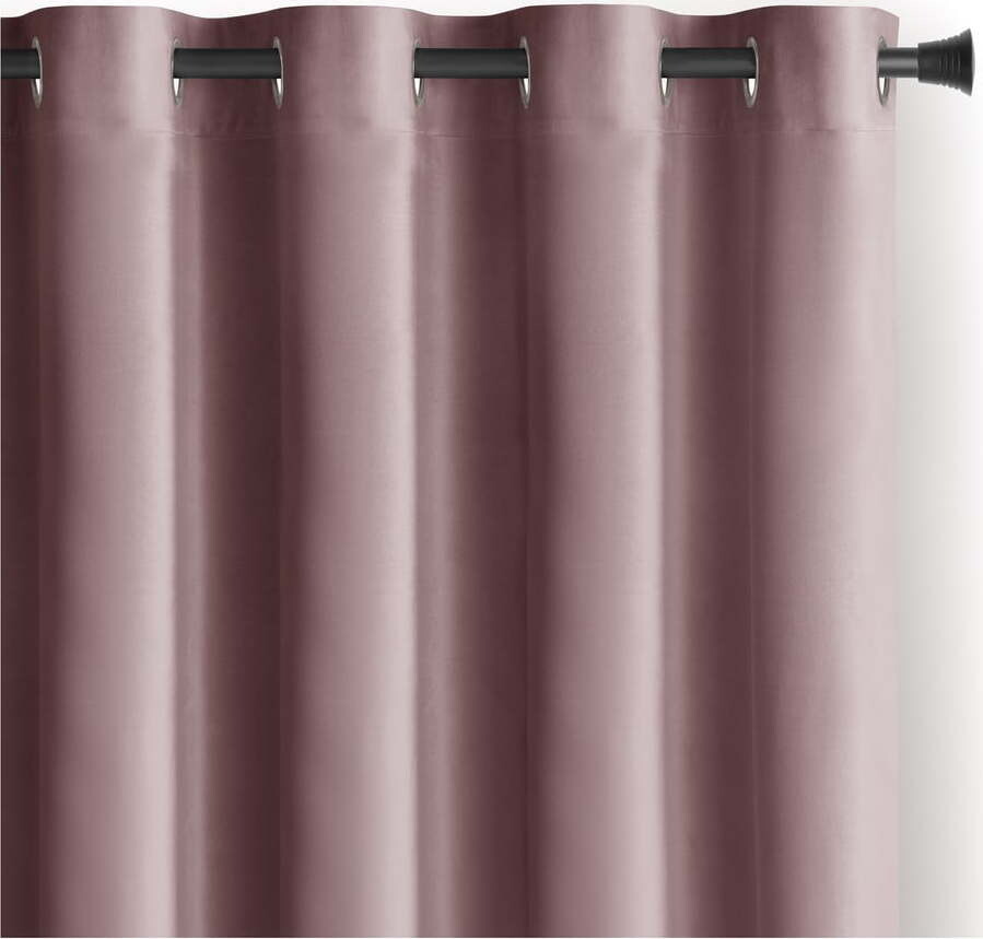 Světle hnědý sametový dimout závěs 140x270 cm Eyelets – Restilo