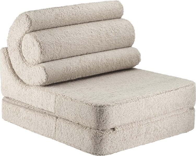 Světle hnědé dětské křesílko z textilie bouclé Flipster – Wigiwama