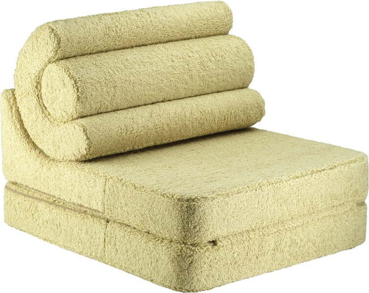 Zelené dětské křesílko z textilie bouclé Flipster – Wigiwama