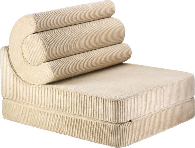 Světle hnědé manšestrové dětské křesílko Flipster – Wigiwama