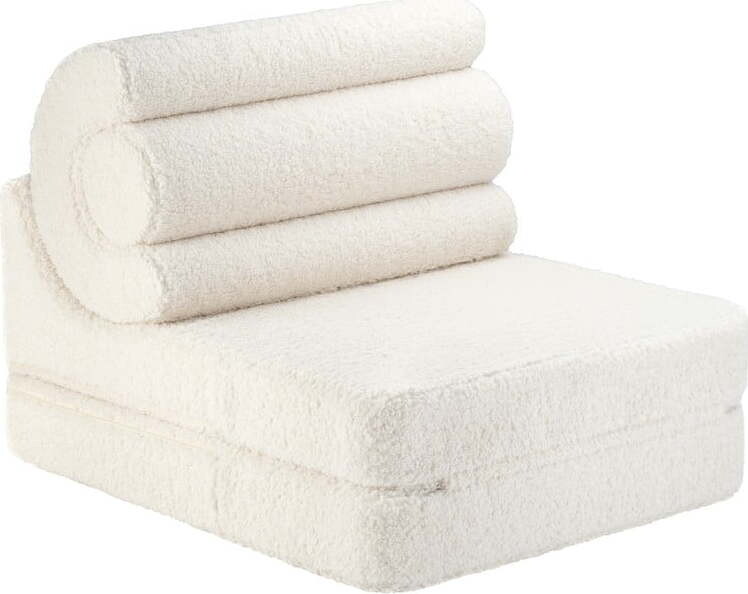 Krémové dětské křesílko z textilie bouclé Flipster – Wigiwama