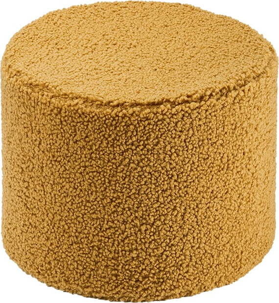 Hnědý dětský puf z textilie bouclé – Wigiwama