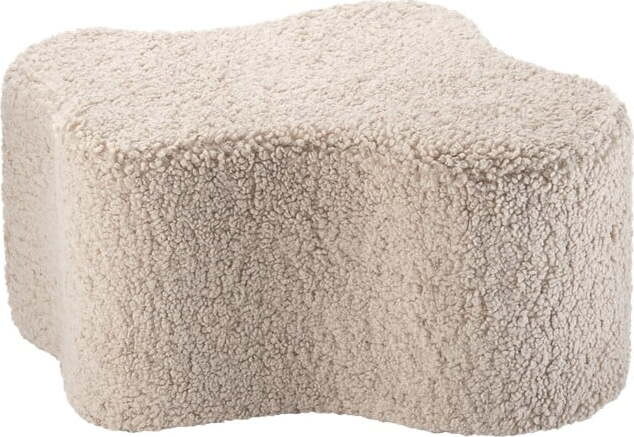 Světle hnědý dětský puf z textilie bouclé Cloud – Wigiwama