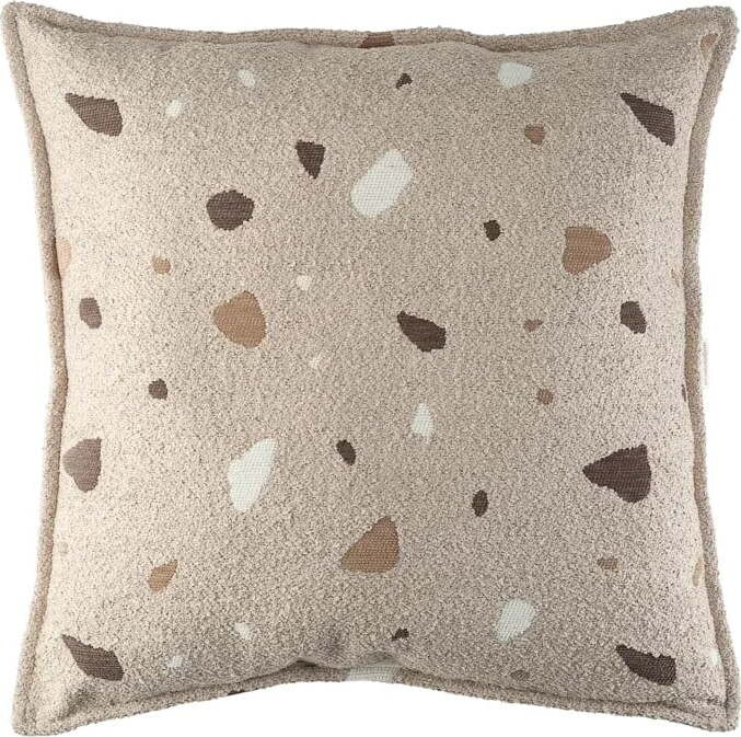 Světle hnědý dětský pohovkový polštář z textilie bouclé/žinylkový Terrazzo Block – Wigiwama