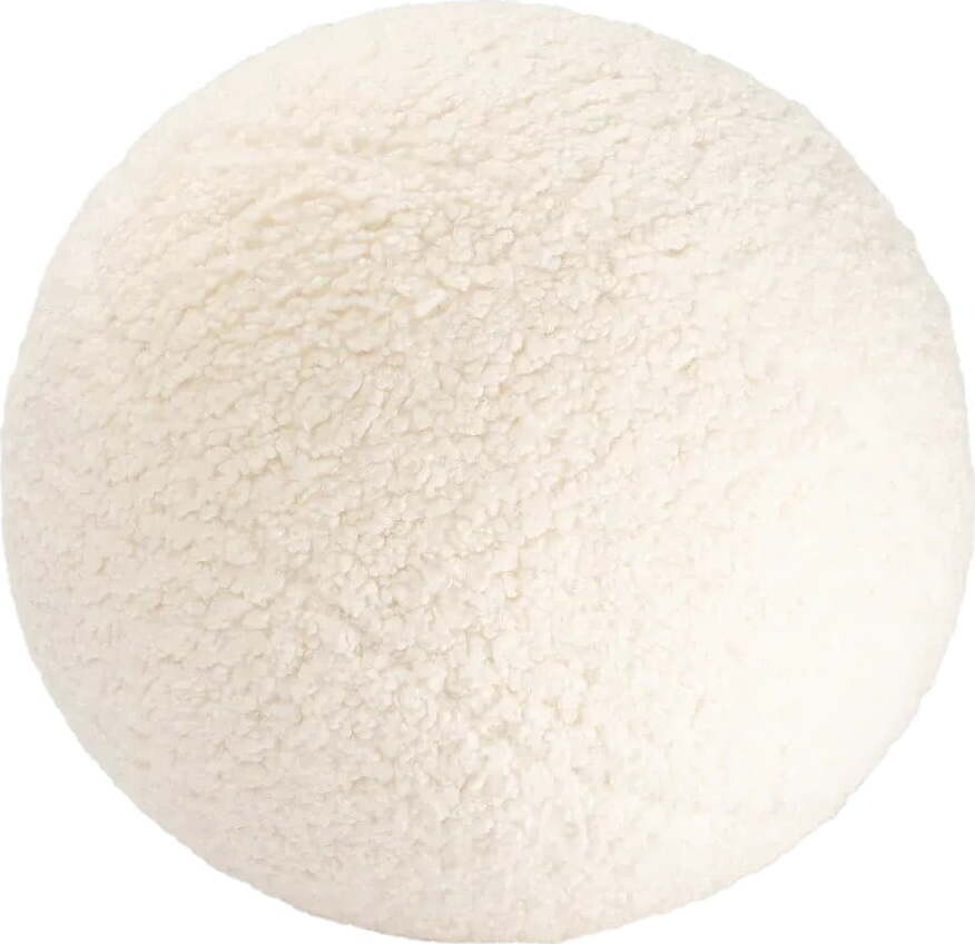 Krémový dětský pohovkový polštář z textilie bouclé Ball – Wigiwama