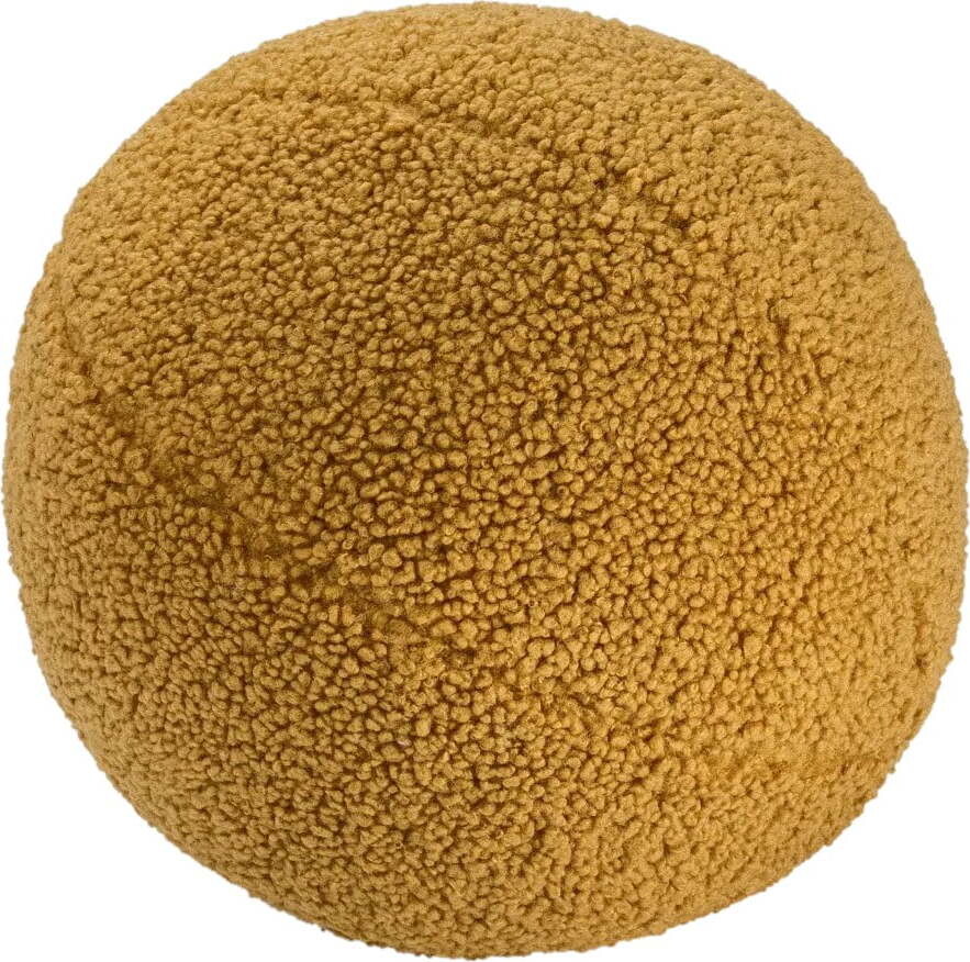 Hnědý dětský pohovkový polštář z textilie bouclé Ball – Wigiwama