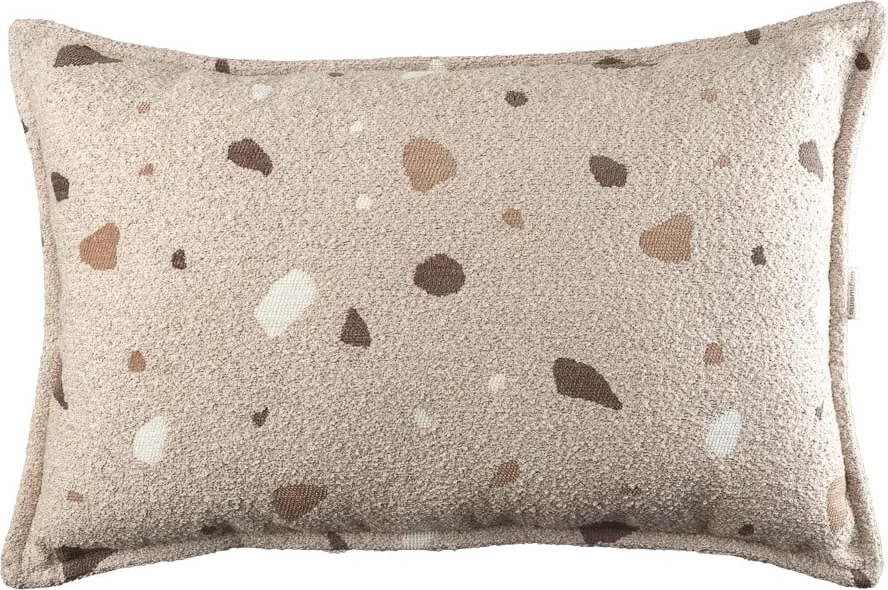 Světle hnědý dětský pohovkový polštář z textilie bouclé/žinylkový Terrazzo Bolster – Wigiwama