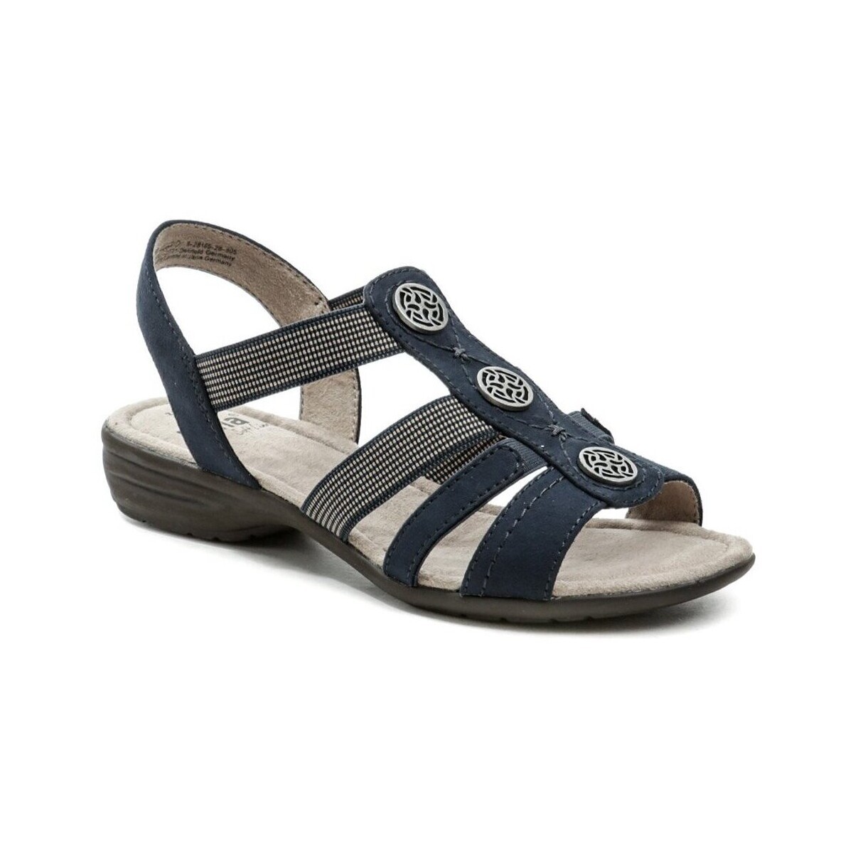 Jana  8-28165-28 navy dámské sandály šíře H  Modrá