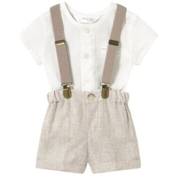 Mayoral  1215 Set camisa y pantalón Crudo  Bílá