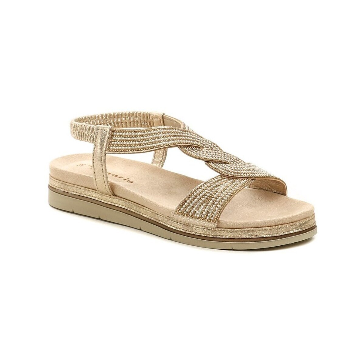 Tamaris  1-28200-44 béžové dámské sandály  Béžová